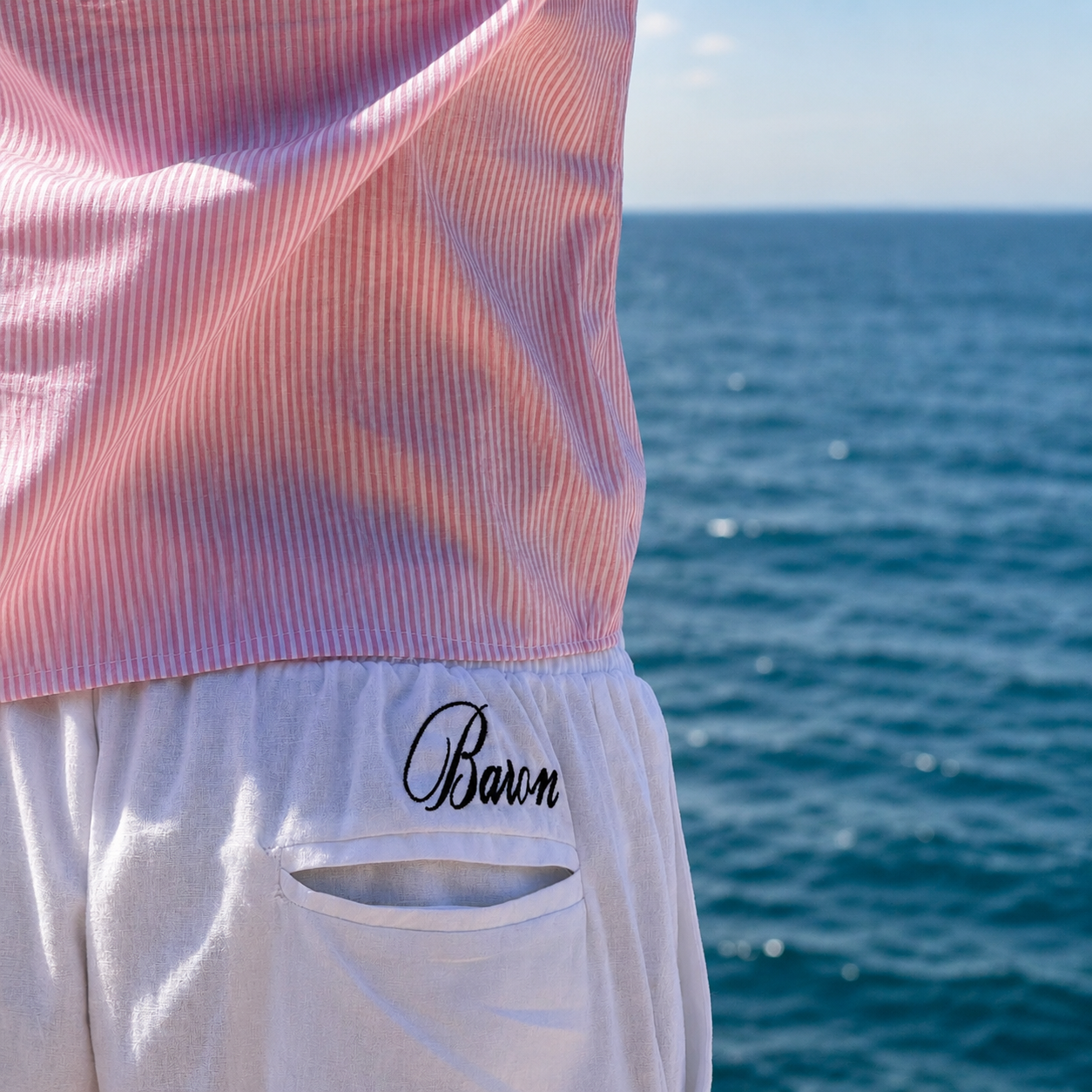 White Baron Linen Pants