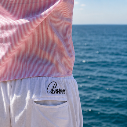 White Baron Linen Pants