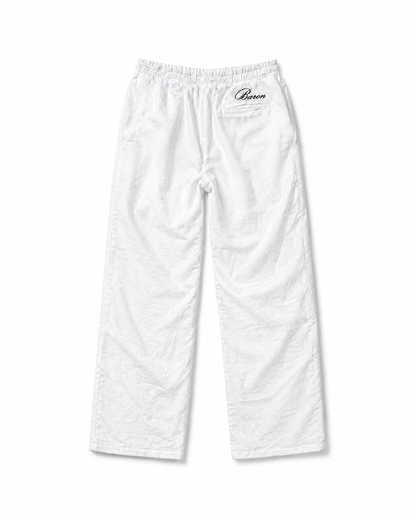 White Baron Linen Pants