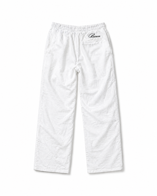 White Baron Linen Pants