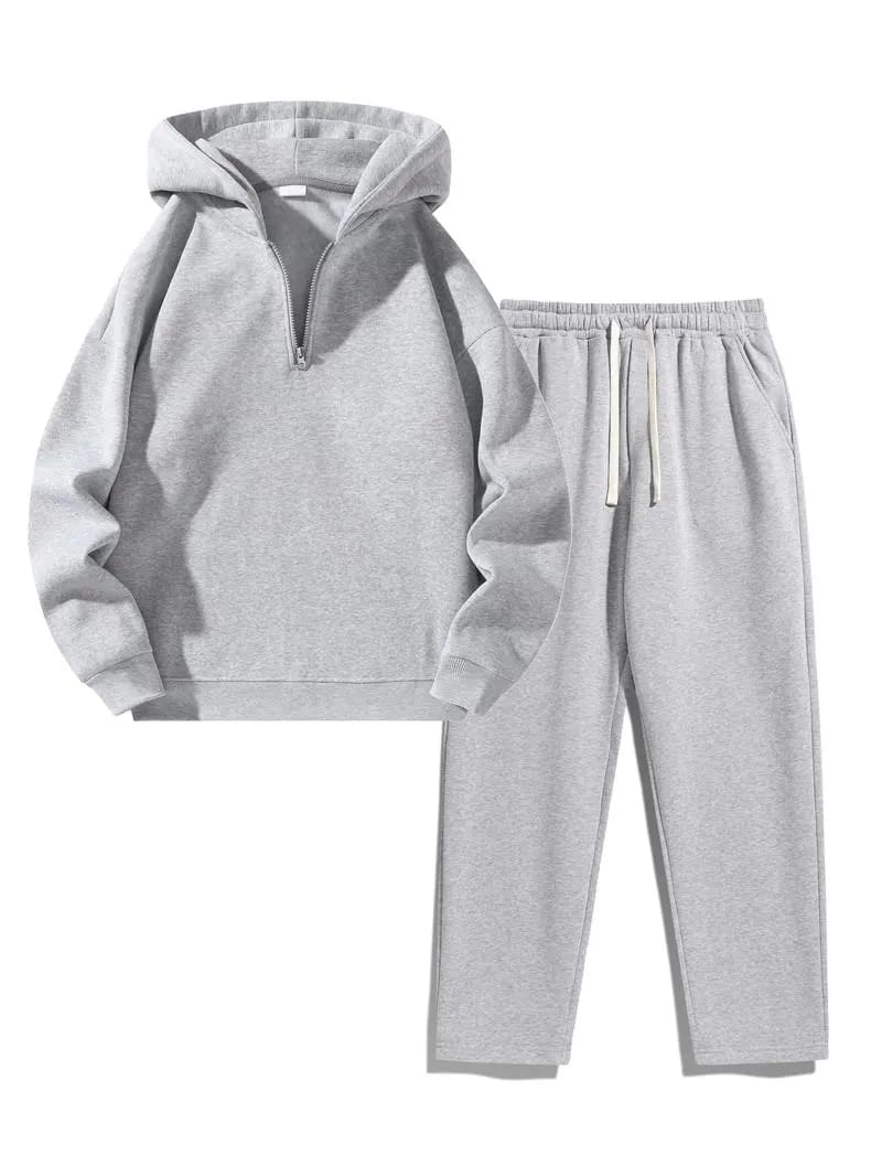 Ensemble Half-Zip Atlas gris chiné